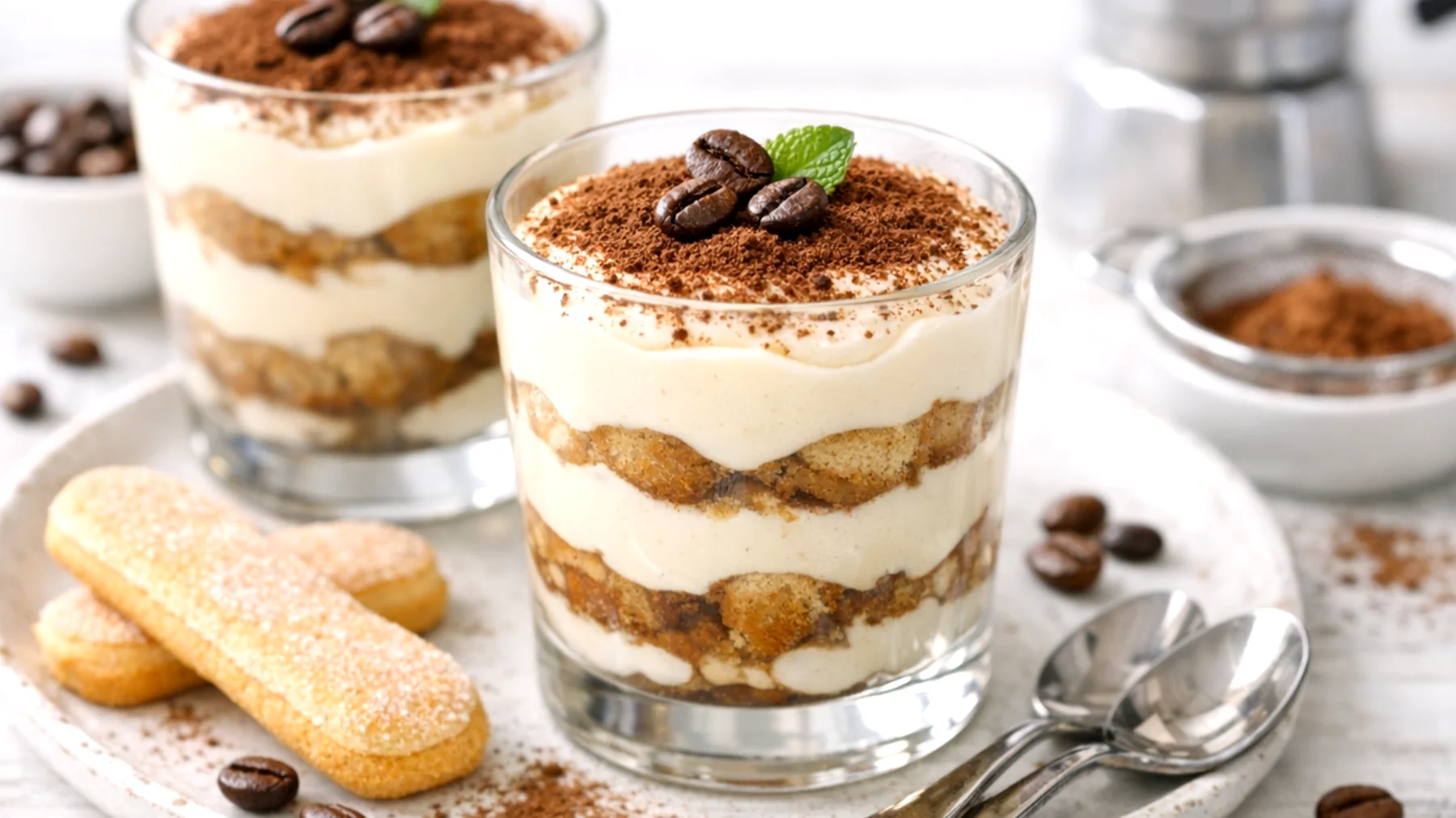 Tiramisù in bicchiere senza uova"