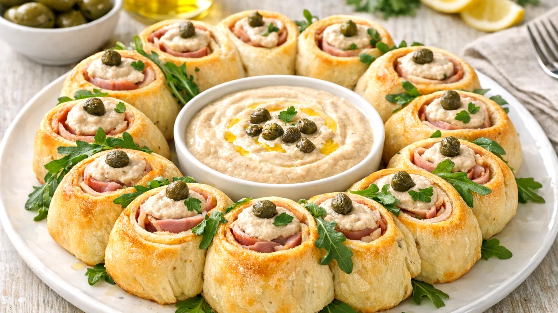 Corona di girelle con salsa tonnata"