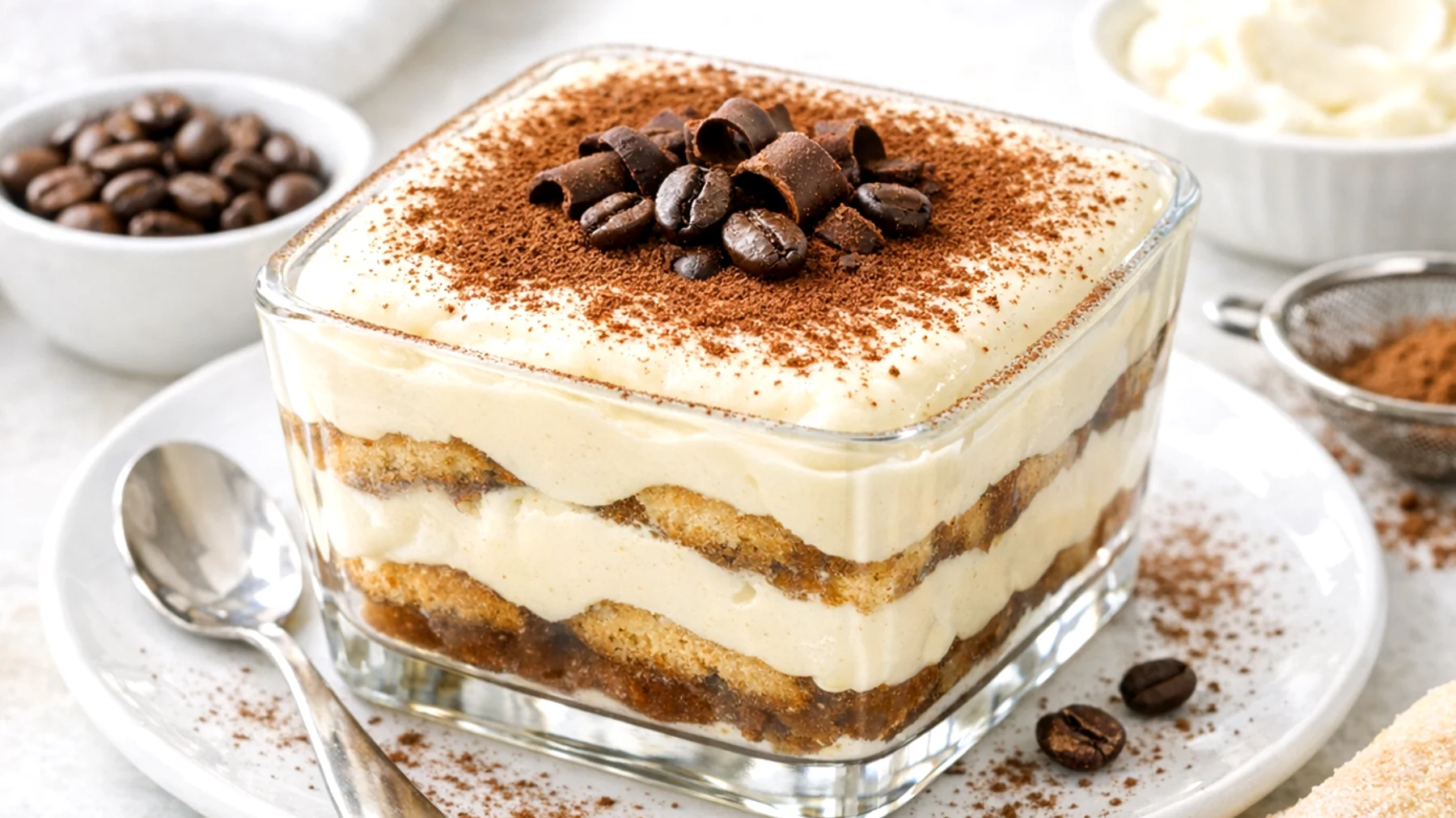 Tiramisù senza uova con crema vellutata"